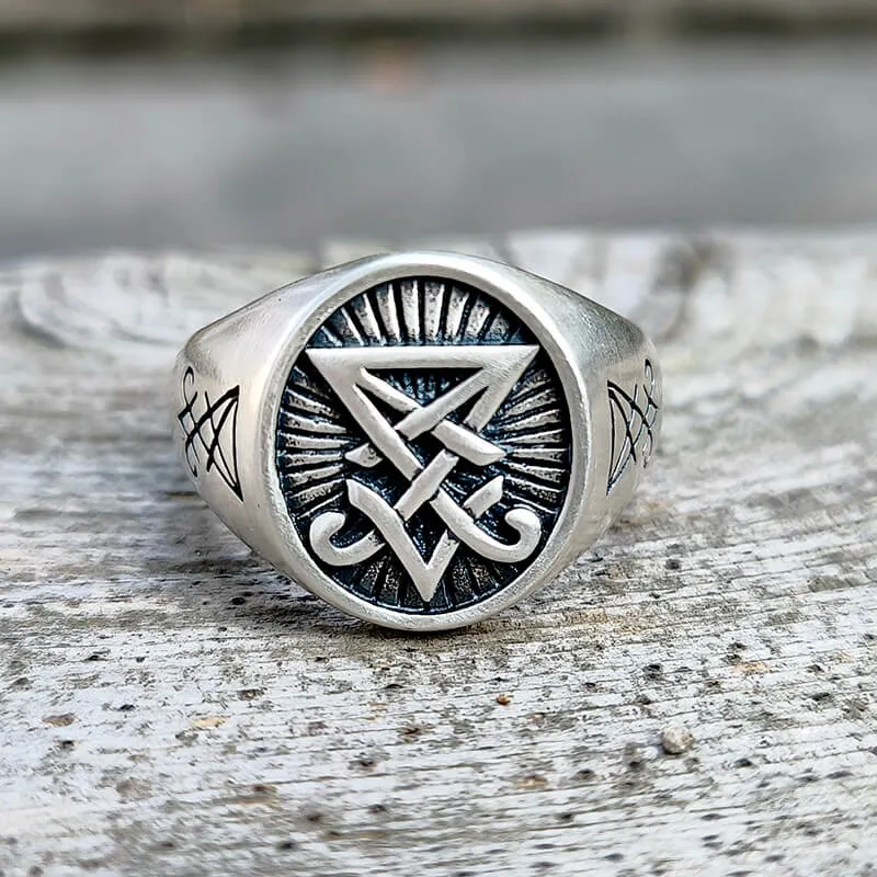 Lucifer Nephilim Seal Sterling Silver Ring sold by GTHIC product image thumbnail 4
