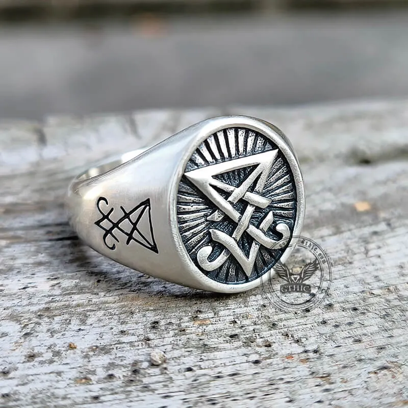 Lucifer Nephilim Seal Sterling Silver Ring sold by GTHIC product image thumbnail 5