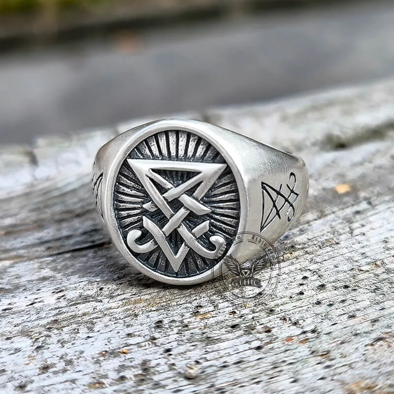 Lucifer Nephilim Seal Sterling Silver Ring sold by GTHIC