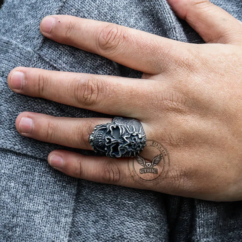 Punk Skull Design Stainless Steel Thumb Ring sold by GTHIC product image thumbnail 2