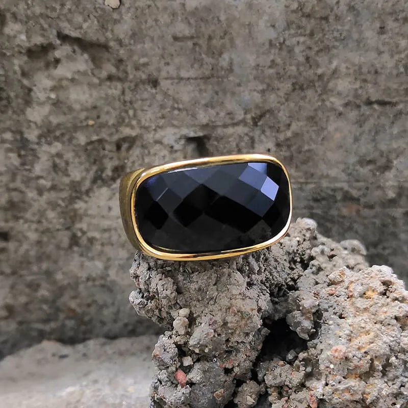 Gem Set Stainless Steel Minimalism Ring sold by GTHIC product image thumbnail 4