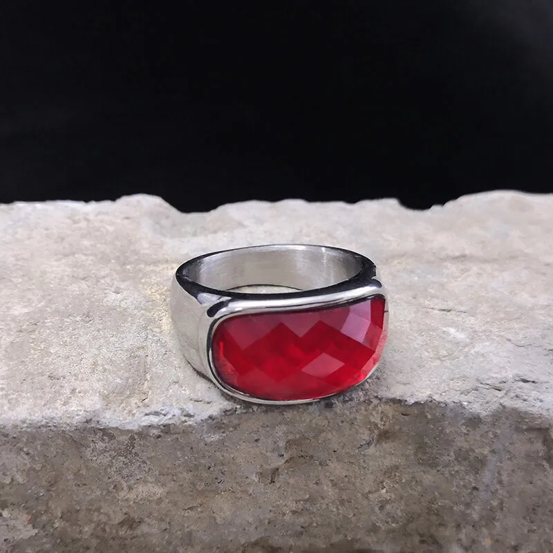 Gem Set Stainless Steel Minimalism Ring sold by GTHIC product image thumbnail 3