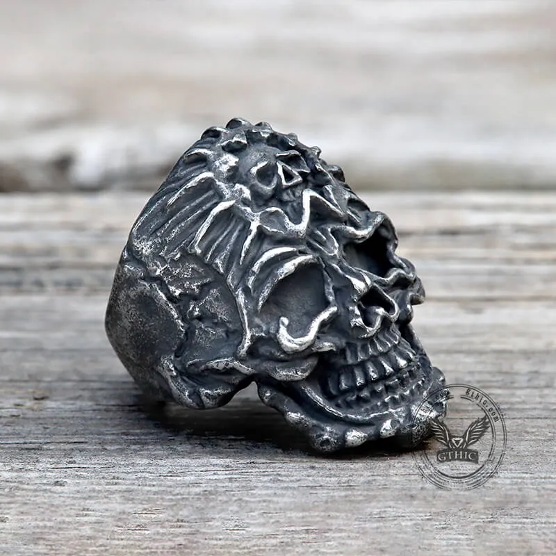 Punk Skull Design Stainless Steel Thumb Ring sold by GTHIC product image thumbnail 3
