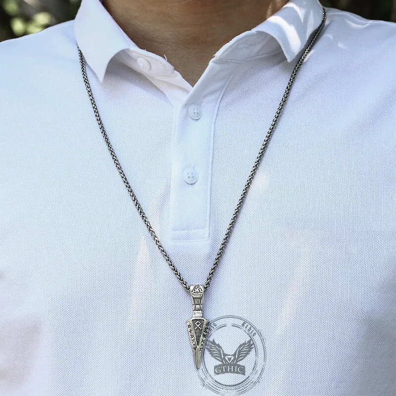 Viking Runes Spear Head Stainless Steel Pendant sold by GTHIC product image thumbnail 2