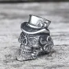 Vintage Gentleman Skull Stainless Steel Ring sold by GTHIC