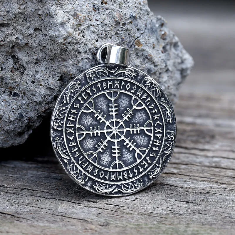 Viking Helm Of Awe Runes Stainless Steel Pendant sold by GTHIC