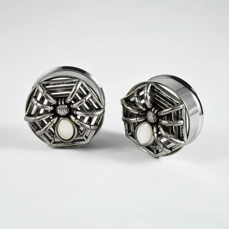 Gothic Spider Design Stainless Steel Ear Gauges sold by GTHIC