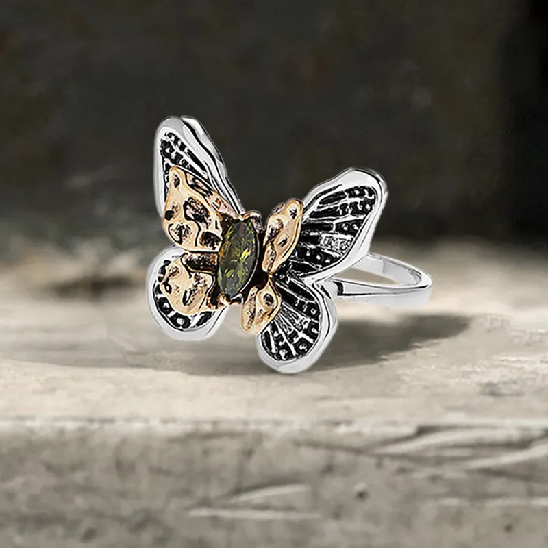 Vintage Butterfly Alloy Animal Open Ring sold by GTHIC product image thumbnail 3