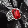 Masonic Gemstone Stainless Steel Ring sold by GTHIC