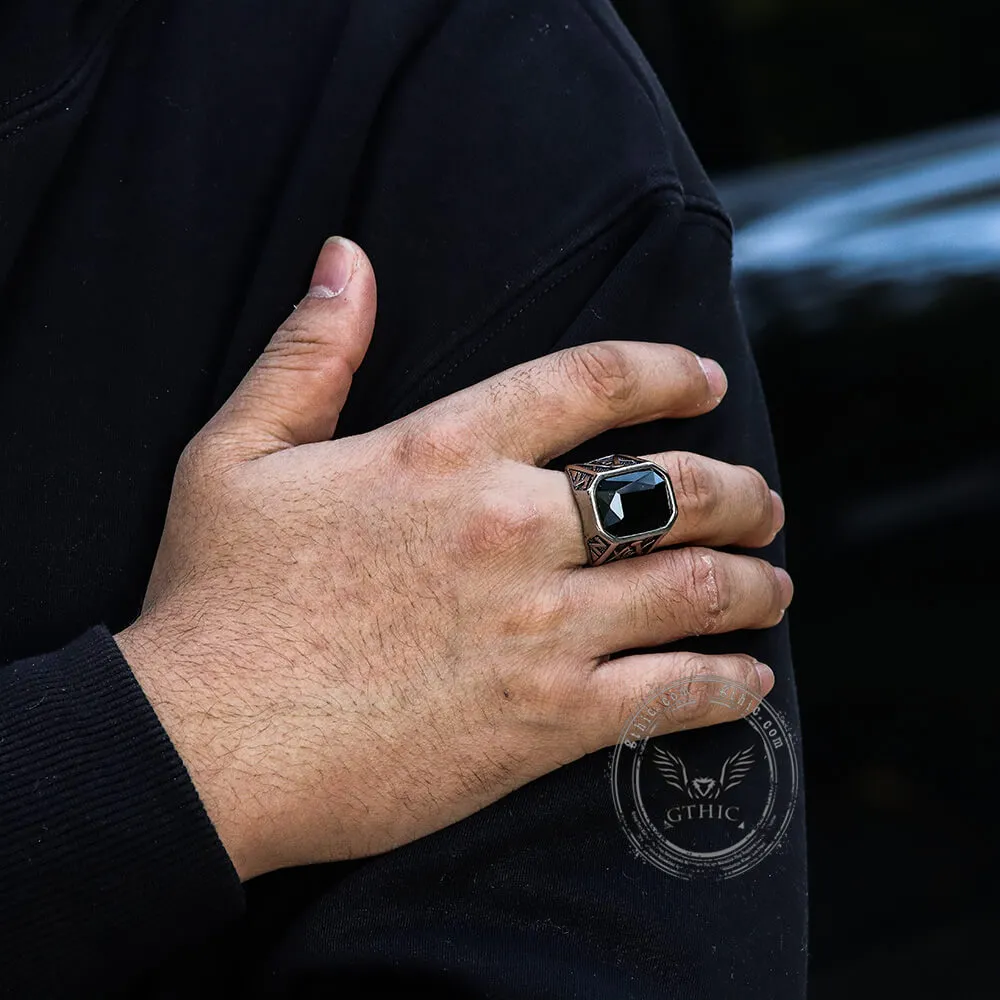 Masonic Gemstone Stainless Steel Ring sold by GTHIC product image thumbnail 2