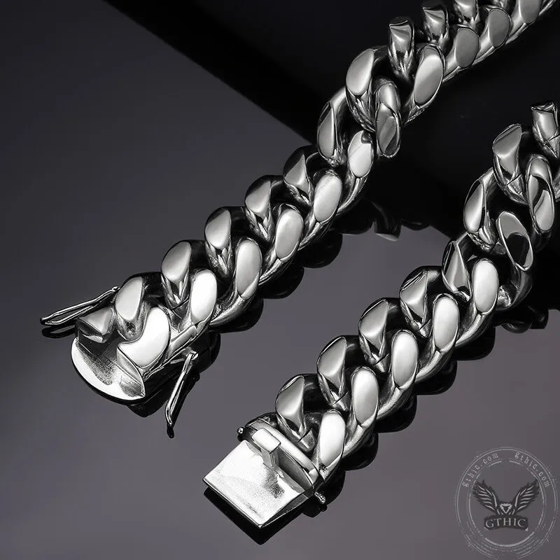 Heavy Cuban Link Chain Stainless Steel Necklace sold by GTHIC product image thumbnail 4