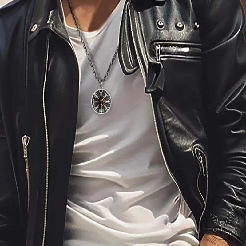 Vintage Viking Skull Compass Sterling Silver Pendant sold by GTHIC product image thumbnail 2