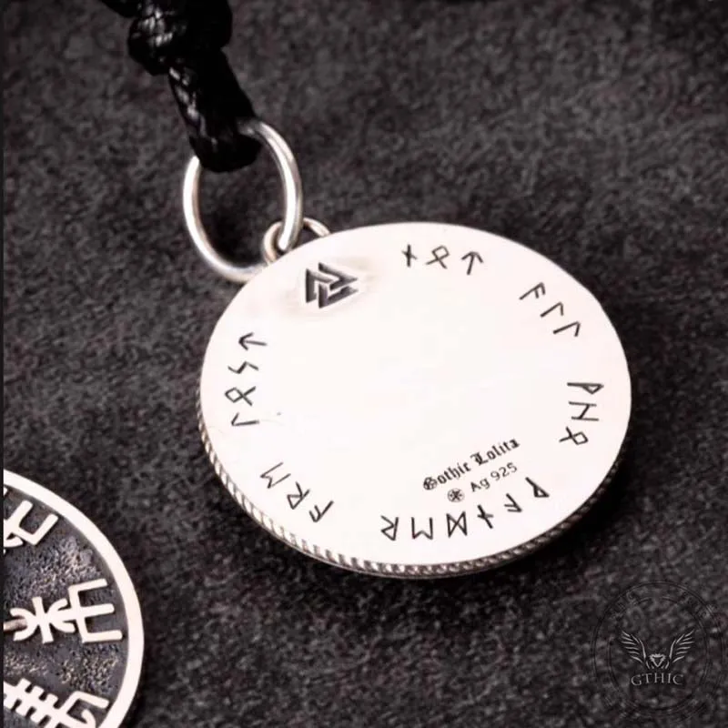 Vintage Viking Skull Compass Sterling Silver Pendant sold by GTHIC product image thumbnail 3