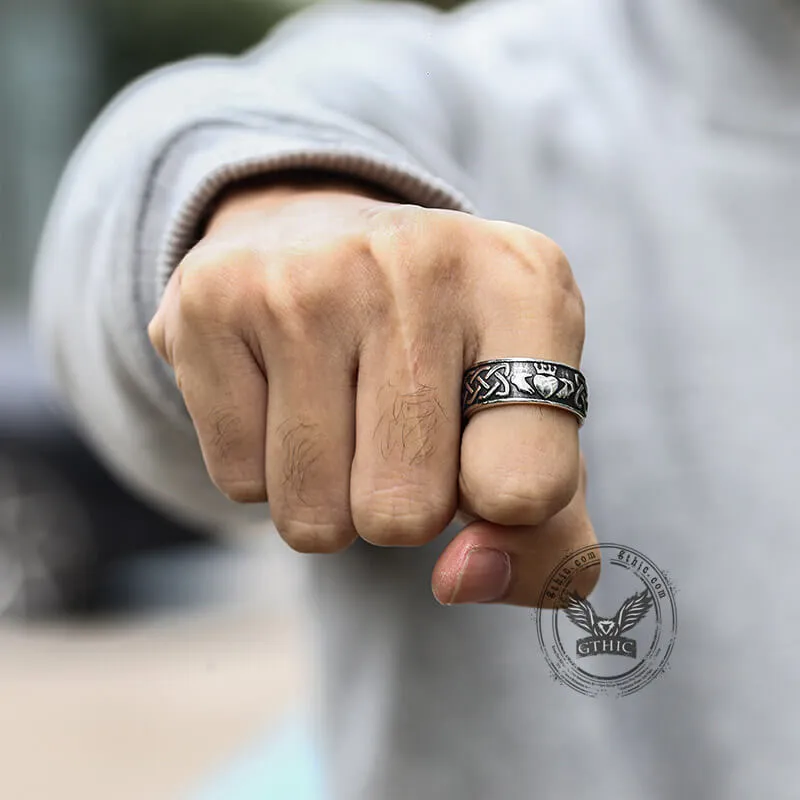 Irish Claddagh Stainless Steel Viking Ring sold by GTHIC product image thumbnail 2