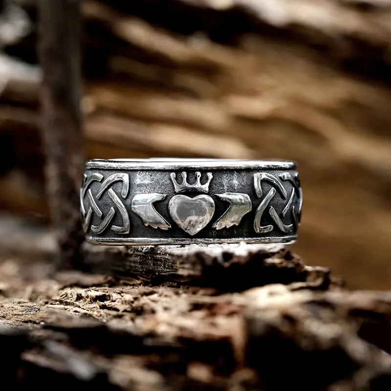 Irish Claddagh Stainless Steel Viking Ring sold by GTHIC product image thumbnail 3