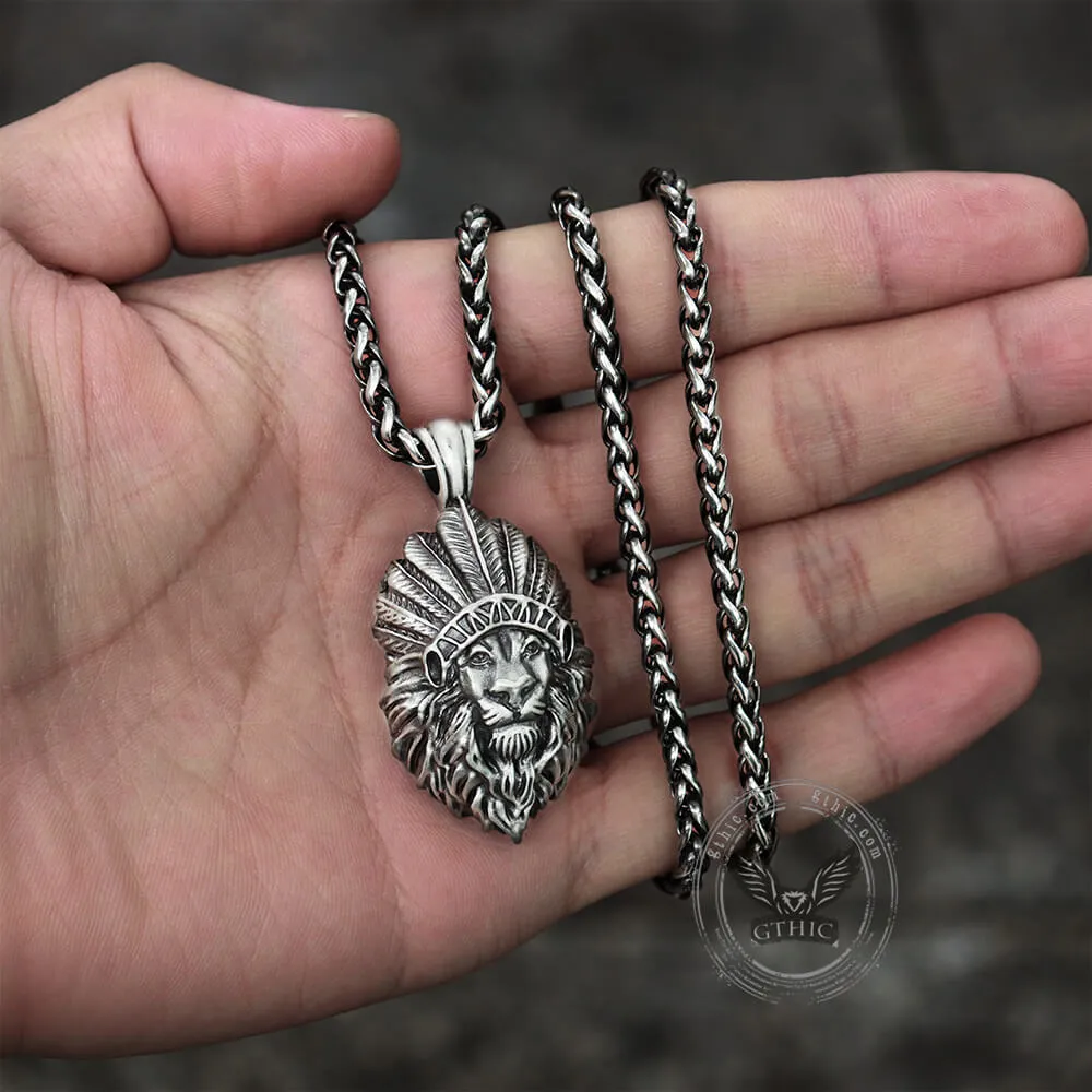 Indian Lion King Pure Tin Necklace sold by GTHIC product image thumbnail 2