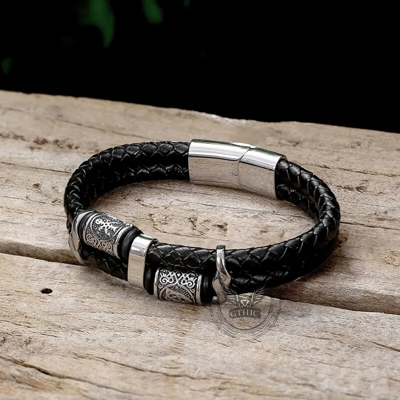 Celtic Knot and Viking Compass Stainless Steel Bracelet sold by GTHIC product image thumbnail 3
