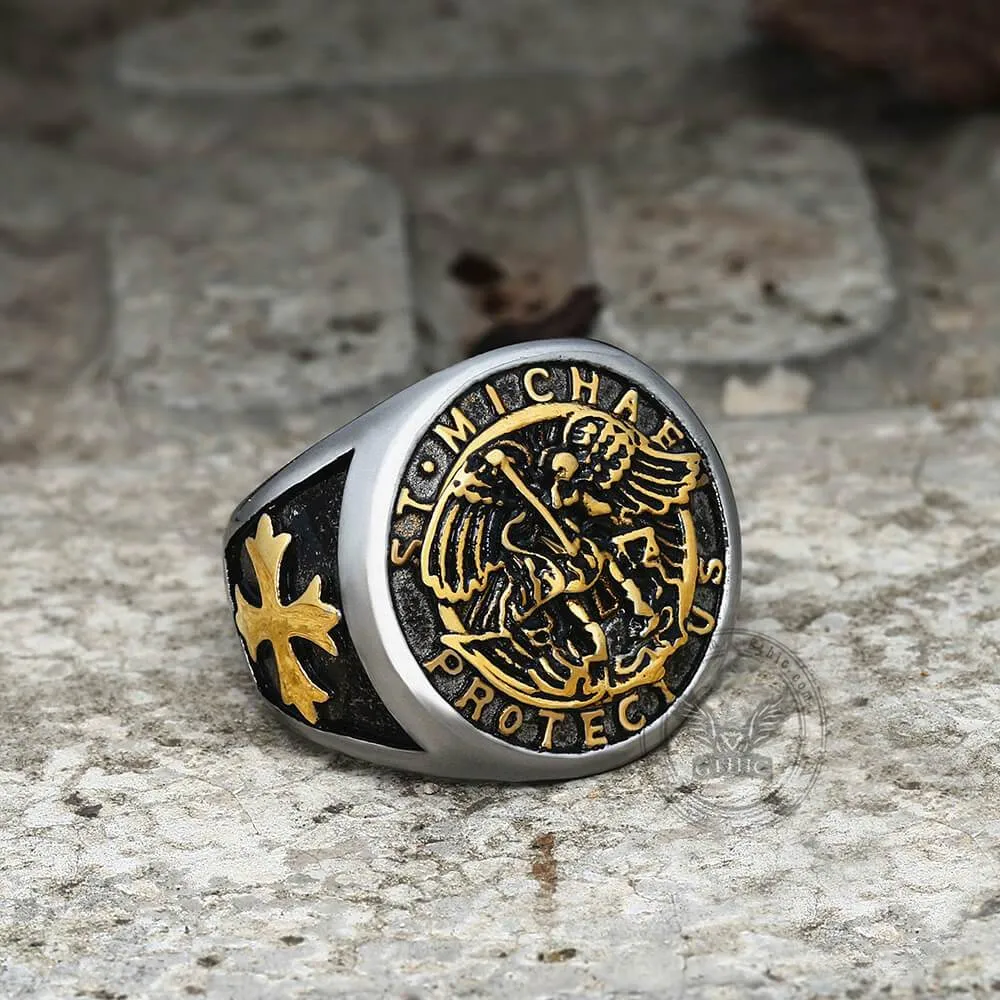 Guardian Angel Templar Knight Ring sold by GTHIC product image thumbnail 4