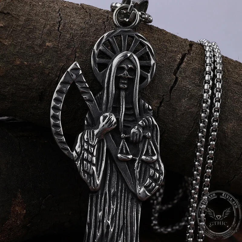 Grim Reaper Stainless Steel Skull Pendant sold by GTHIC product image thumbnail 4