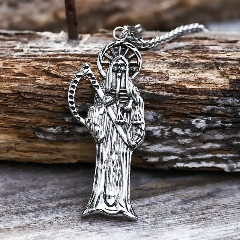 Grim Reaper Stainless Steel Skull Pendant sold by GTHIC