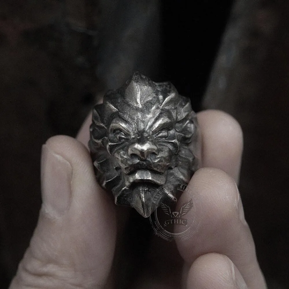3D Lion Sterling Silver Beast Ring sold by GTHIC product image thumbnail 3