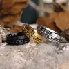 Viking Runes Stainless Steel Chain Spinner Ring sold by GTHIC