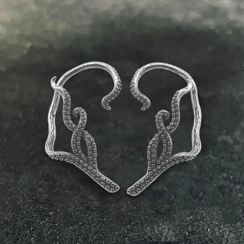 Octopus Tentacles Stainless Steel Ear Cuffs sold by GTHIC