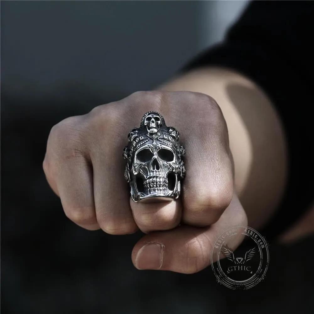 Death Skull Crown Stainless Steel Ring sold by GTHIC product image thumbnail 2