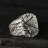 Cracked Stone Texture Sterling Silver Brass Ring sold by GTHIC