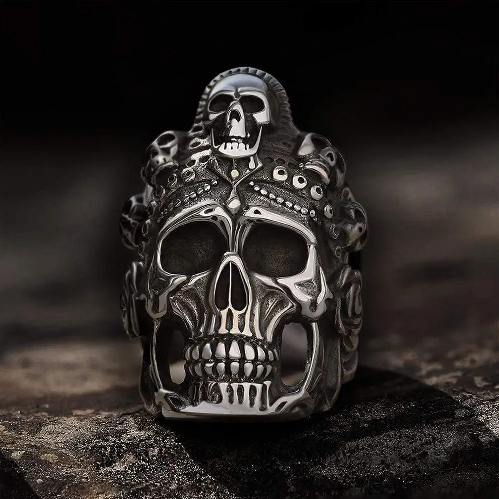 Death Skull Crown Stainless Steel Ring sold by GTHIC