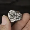 Cracked Stone Texture Sterling Silver Brass Ring sold by GTHIC