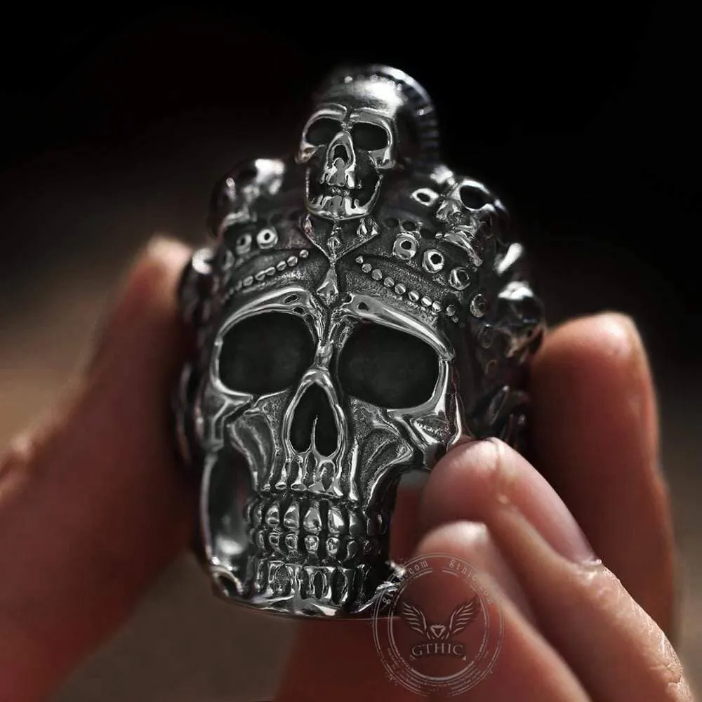Death Skull Crown Stainless Steel Ring sold by GTHIC product image thumbnail 4