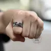Loyal Wolf Pattern Sterling Silver Embossed Ring sold by GTHIC