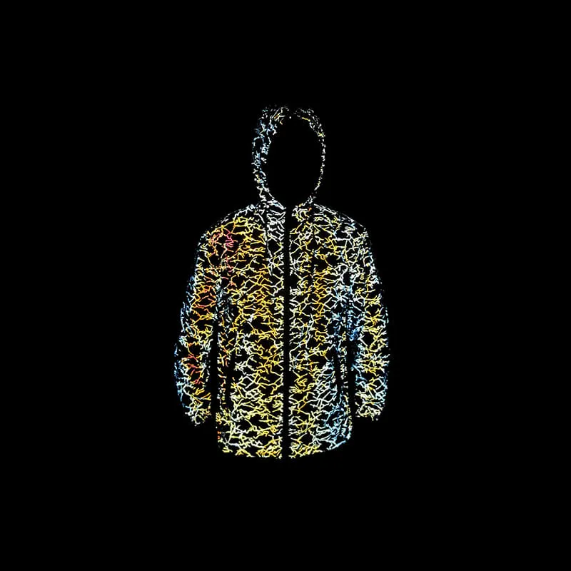 Solid Color Textured Colorful Reflective Jacket sold by GTHIC