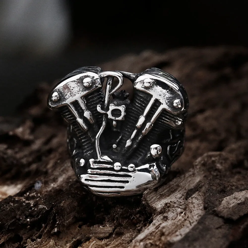 Engine Wrench Stainless Steel Skull Ring sold by GTHIC product image thumbnail 4