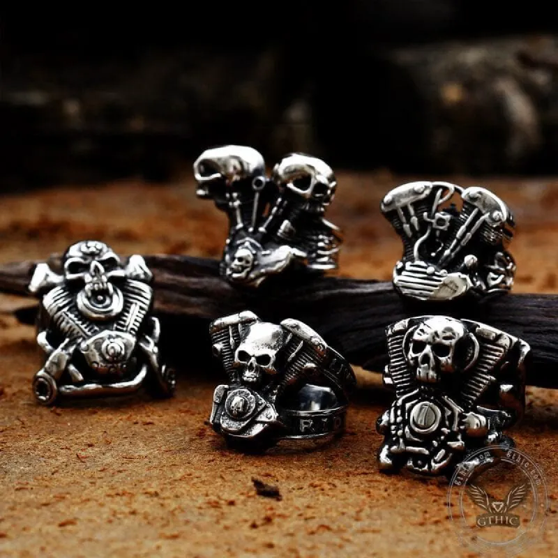 Engine Wrench Stainless Steel Skull Ring sold by GTHIC