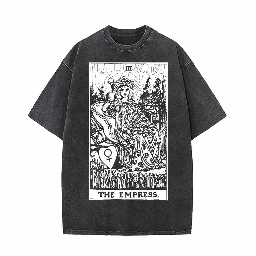 Tarot Card The Empress Vintage Washed T-shirt sold by GTHIC
