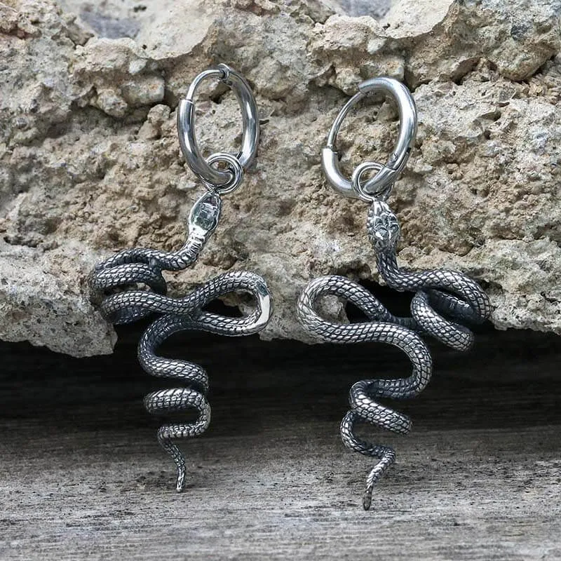 Twist Snake Stainless Steel Earrings sold by GTHIC