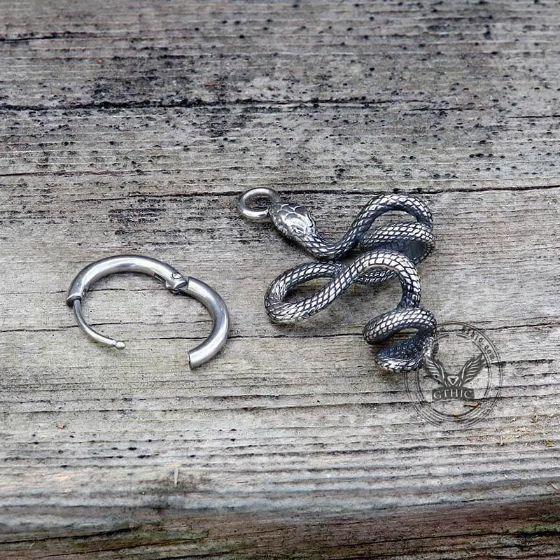 Twist Snake Stainless Steel Earrings sold by GTHIC product image thumbnail 4