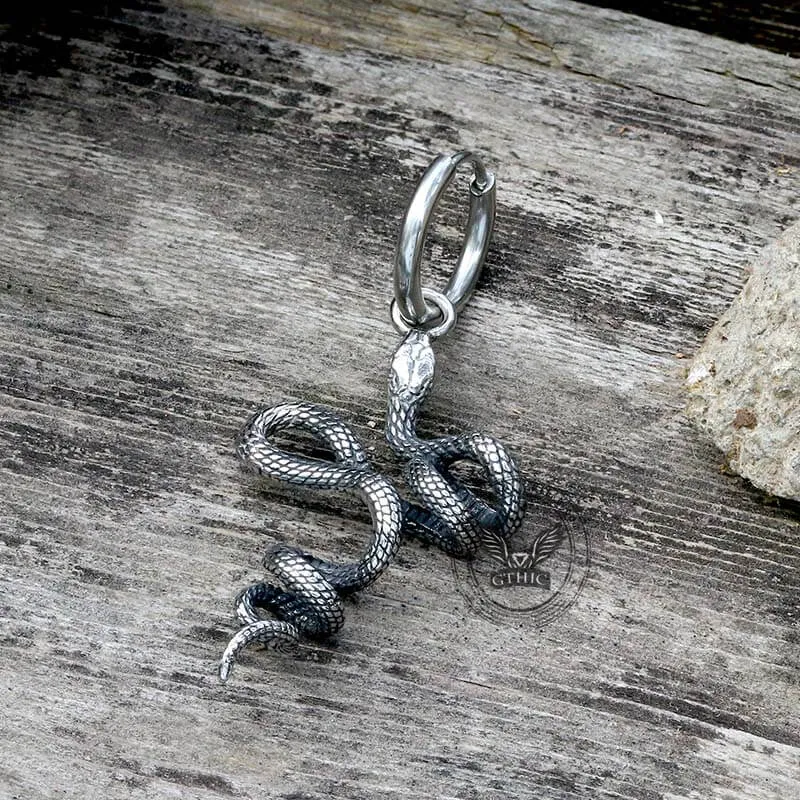 Twist Snake Stainless Steel Earrings sold by GTHIC product image thumbnail 5
