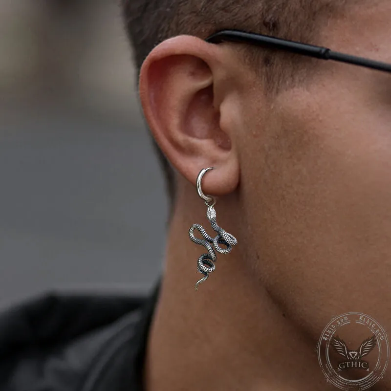 Twist Snake Stainless Steel Earrings sold by GTHIC product image thumbnail 2