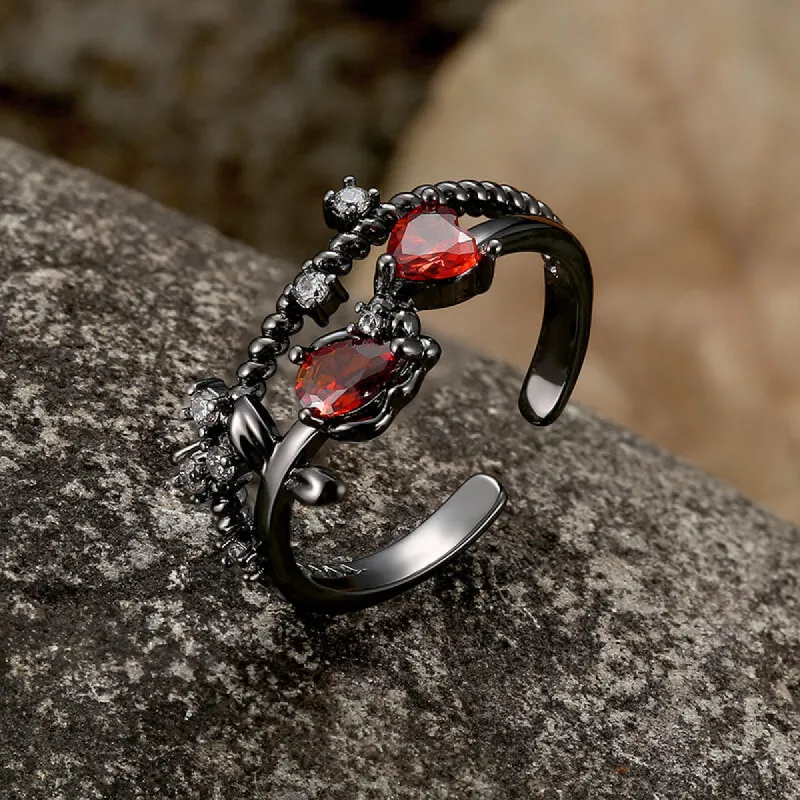 Flower Shape Alloy Adjustable Gothic Ring sold by GTHIC