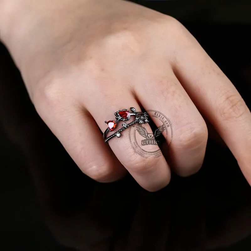 Flower Shape Alloy Adjustable Gothic Ring sold by GTHIC product image thumbnail 2