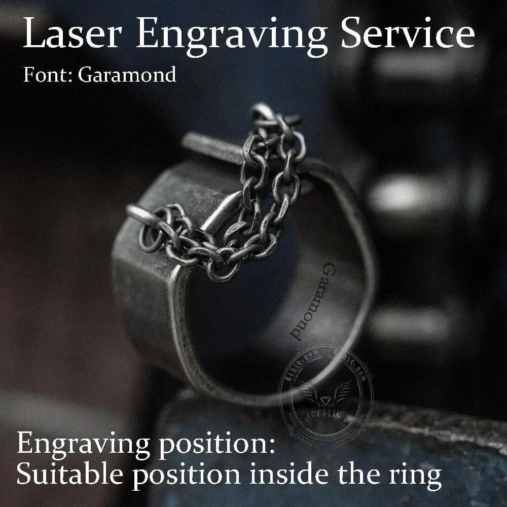 Unique Chain Stainless Steel Asymmetric Ring sold by GTHIC product image thumbnail 5