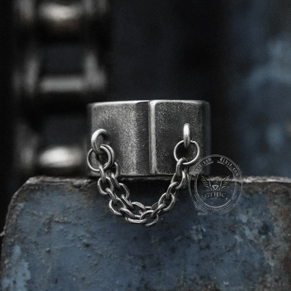 Unique Chain Stainless Steel Asymmetric Ring sold by GTHIC