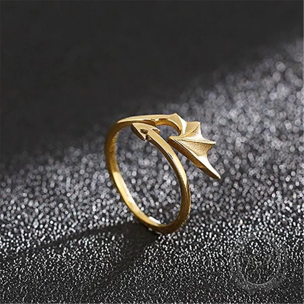 Demon Wing and Arrow Stainless Steel Ring sold by GTHIC