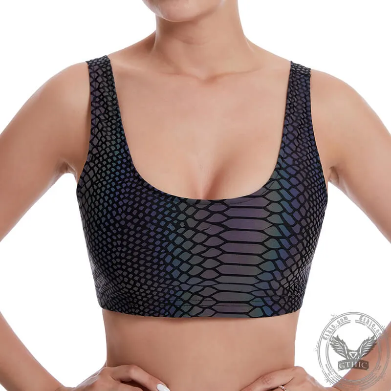 Colorful Rave Polyester Reflective Bikini Set sold by GTHIC product image thumbnail 2