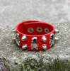 Punk Crossbones Skull Pu Leather Spiked Bracelet sold by GTHIC