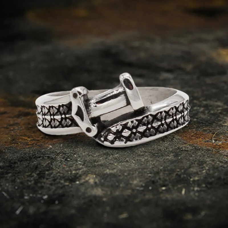 Punk Curved Sword Stainless Steel Ring sold by GTHIC product image thumbnail 3
