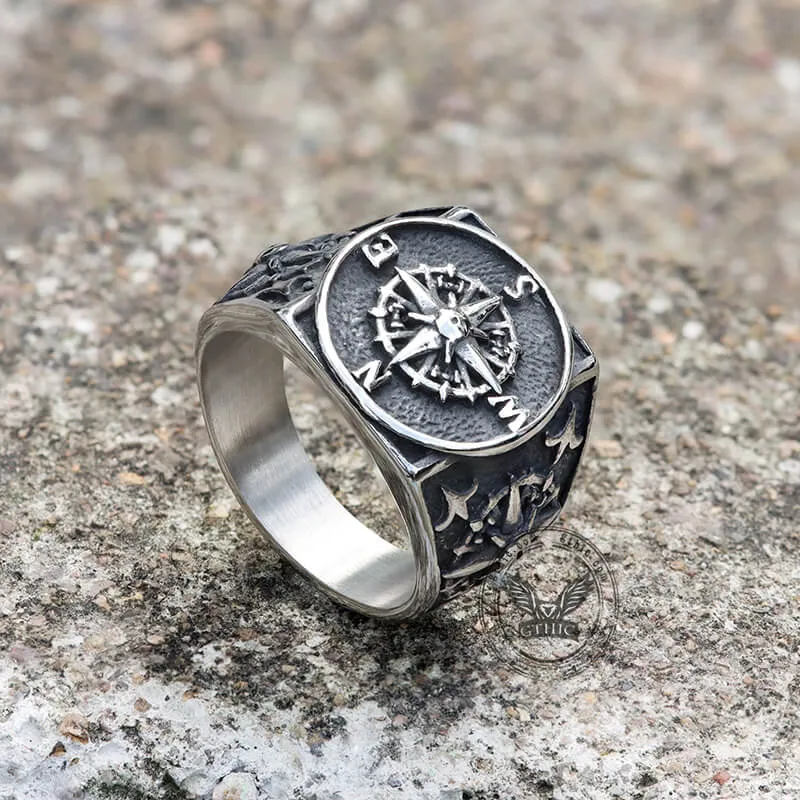 Compass Design Stainless Steel Marine Ring sold by GTHIC product image thumbnail 5